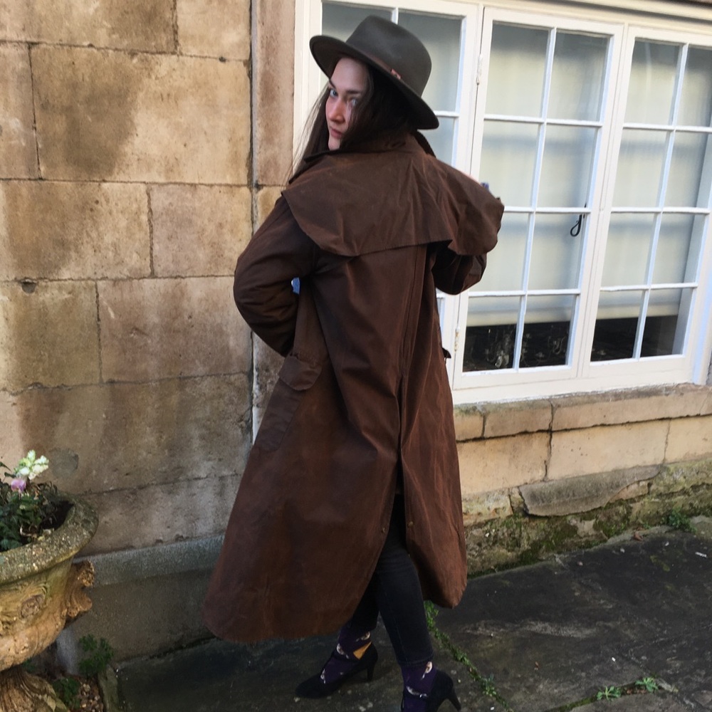 Vintage Waxed Riding Coat